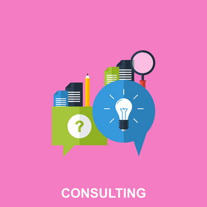 商務(wù)咨詢平面設(shè)計概念